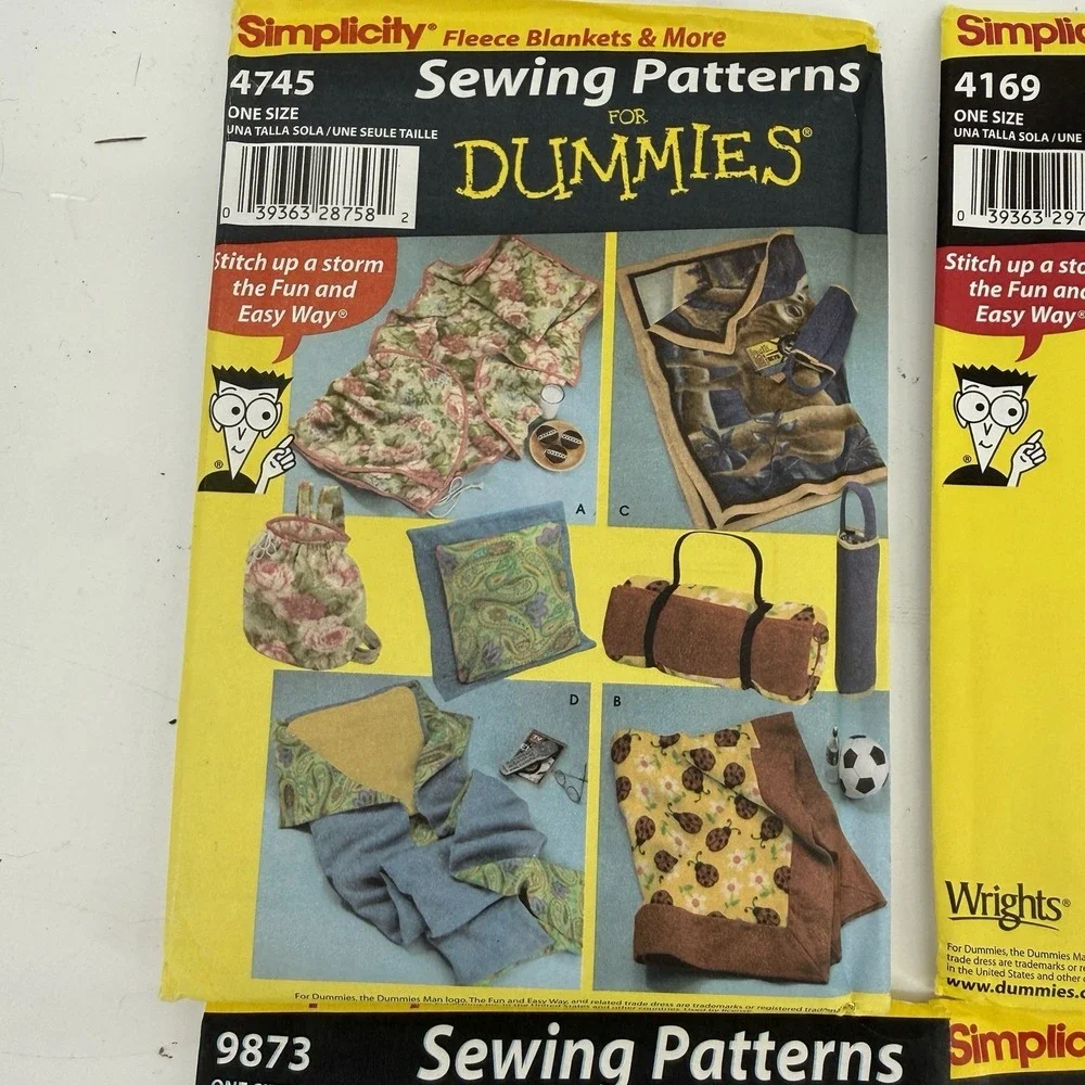 Simplicity Sewing Patterns Home Decor Uncut Sewing Patterns For Dummies 6 Packet